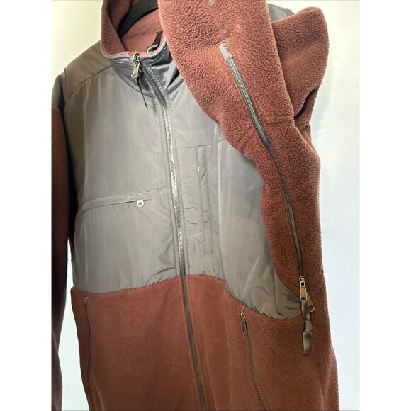 VTG The North Face Men's Maroon Full-Zip Fleece Jacket Size XL - Picture 7 of 13
